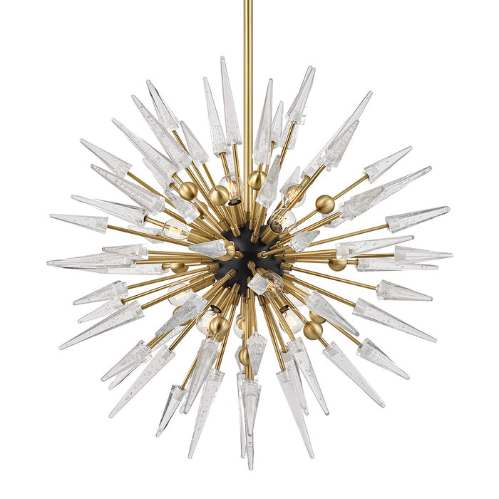 Hudson Valley 9032-AGB 12 Light Chandelier, Aged Brass