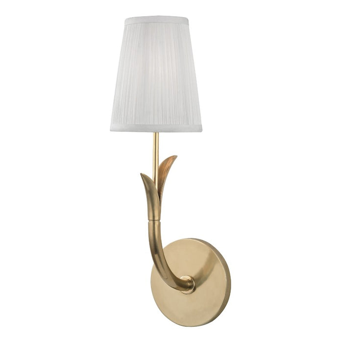 Hudson Valley 9401-AGB One Light Wall Sconce, Aged Brass