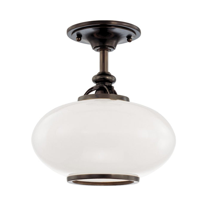 Hudson Valley 9812F-OB One Light Semi Flush Mount, Old Bronze