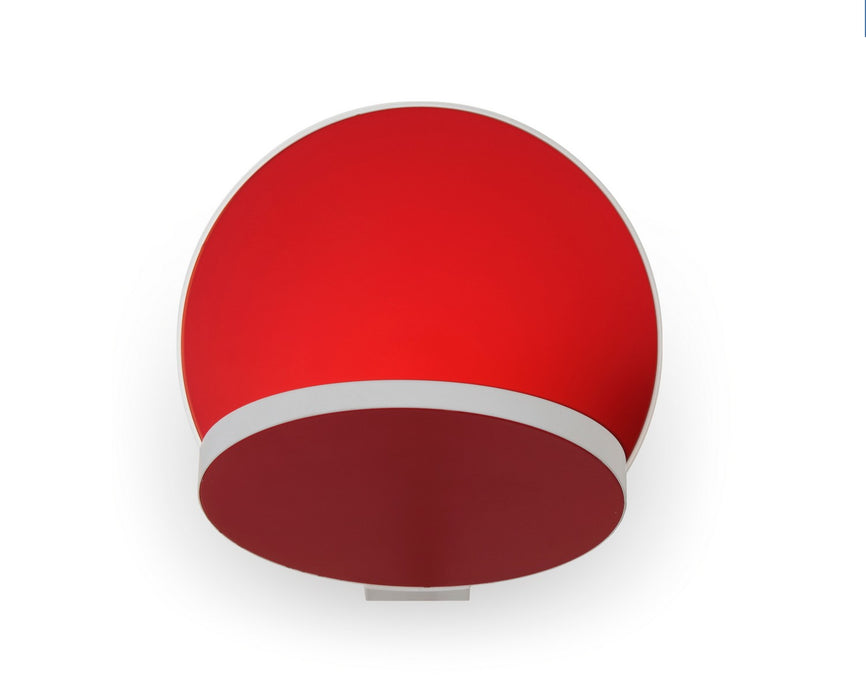 Koncept GRW-S-MWT-MRD-HW LED Wall Sconce, Matte White, Matte Red