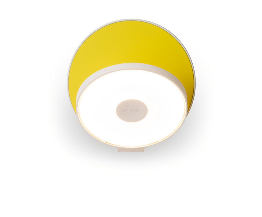 Koncept GRW-S-MWT-MYW-HW LED Wall Sconce, Matte White, Matte Yellow