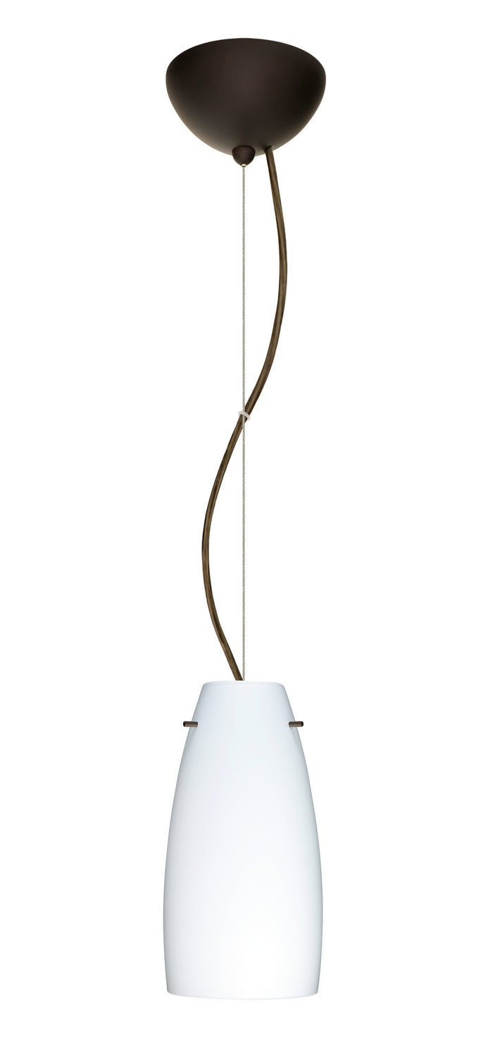 Besa 1KX-151207-LED-BR One Light Pendant, Bronze