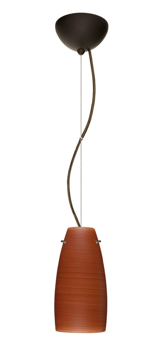 Besa 1KX-1512CH-LED-BR One Light Pendant, Bronze