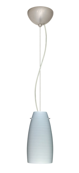 Besa 1KX-1512KR-LED-SN One Light Pendant, Satin Nickel
