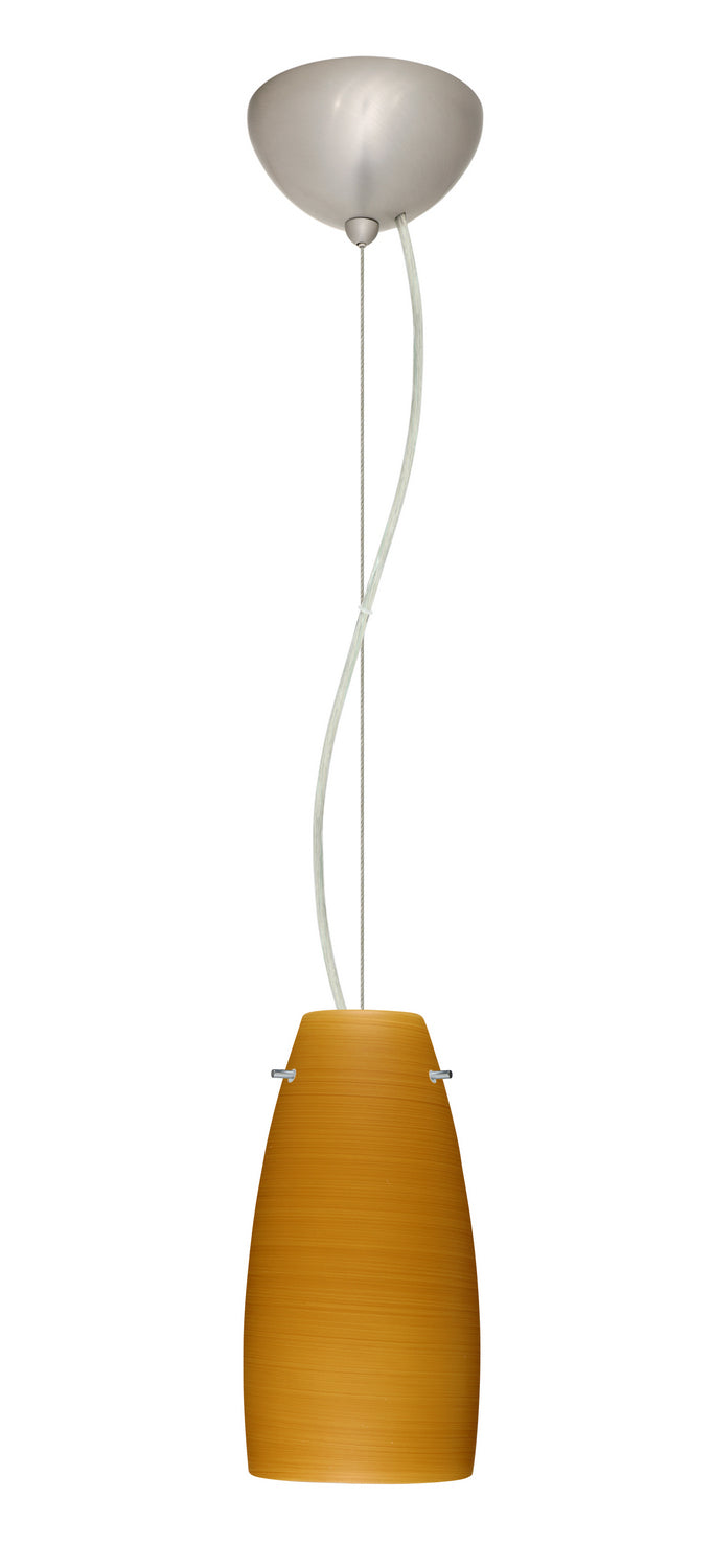 Besa 1KX-1512OK-LED-SN One Light Pendant, Satin Nickel