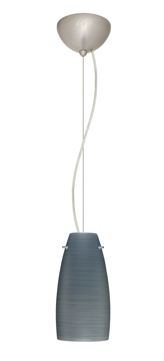 Besa 1KX-1512TN-LED-SN One Light Pendant, Satin Nickel