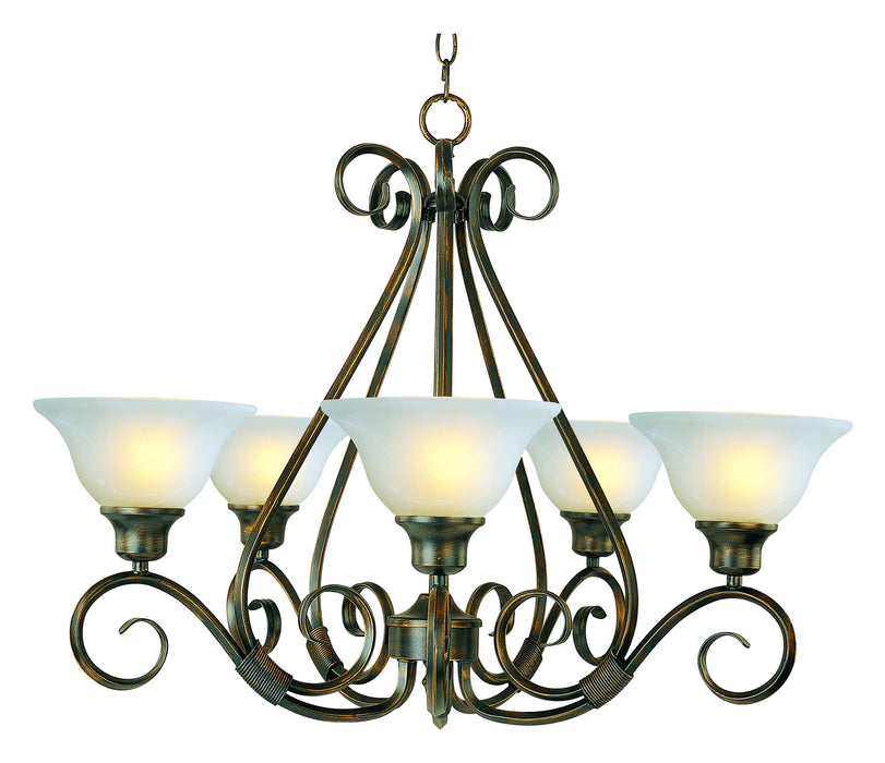 Maxim 2655MRKB Five Light Chandelier, Kentucky Bronze