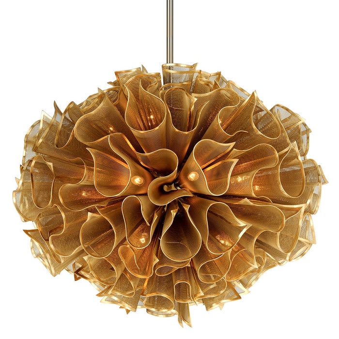 Corbett Lighting 218-420-GL 20 Light Chandelier, Gold Leaf