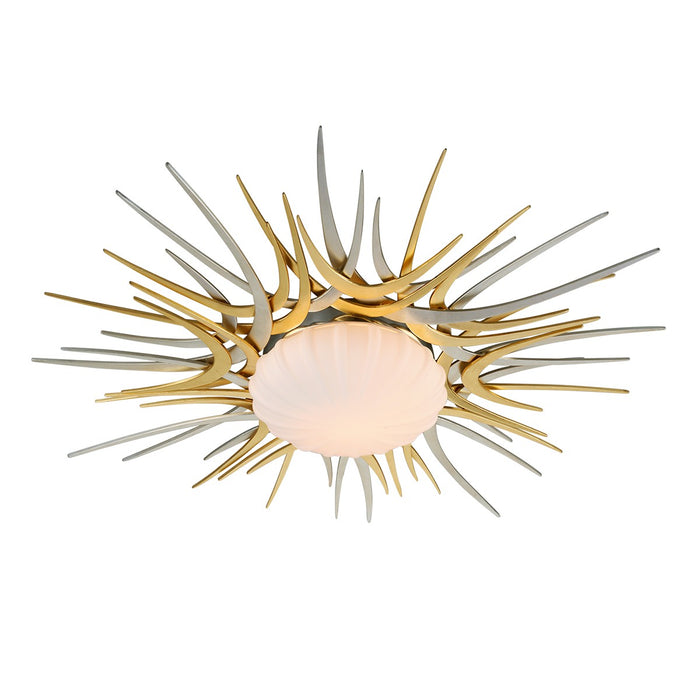 Corbett Lighting 224-32-GL/SL LED Flush Mount, Gold And Silver Leaf