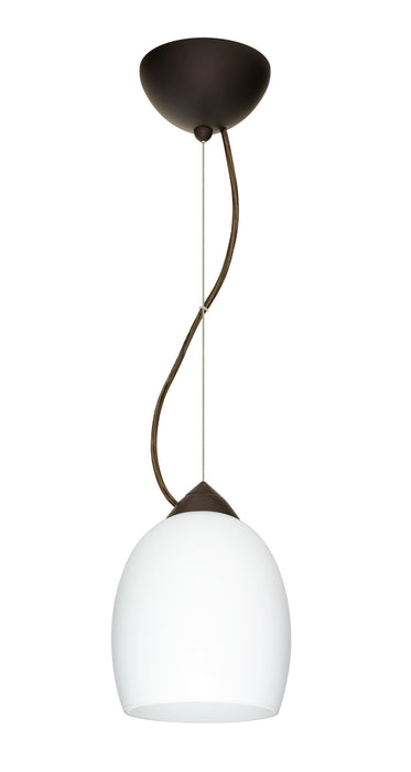 Besa 1KX-169707-LED-BR One Light Pendant, Bronze