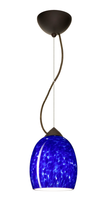 Besa 1KX-169786-LED-BR One Light Pendant, Bronze