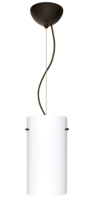 Besa 1KX-412007-LED-BR One Light Pendant, Bronze