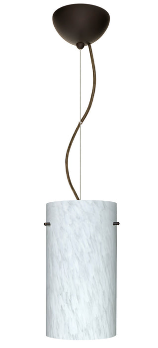 Besa 1KX-412019-LED-BR One Light Pendant, Bronze