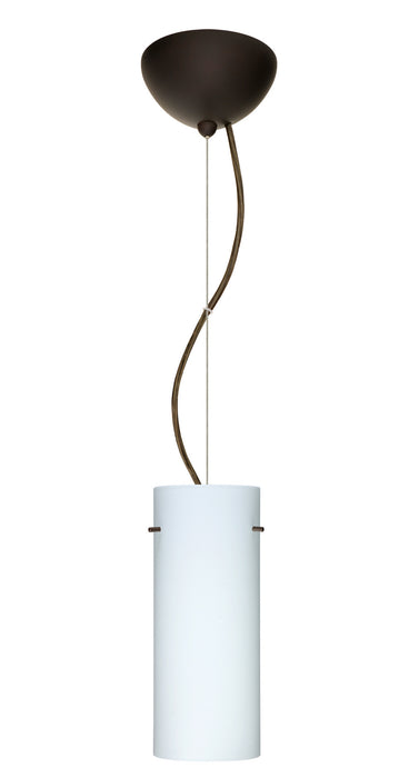Besa 1KX-412307-LED-BR One Light Pendant, Bronze