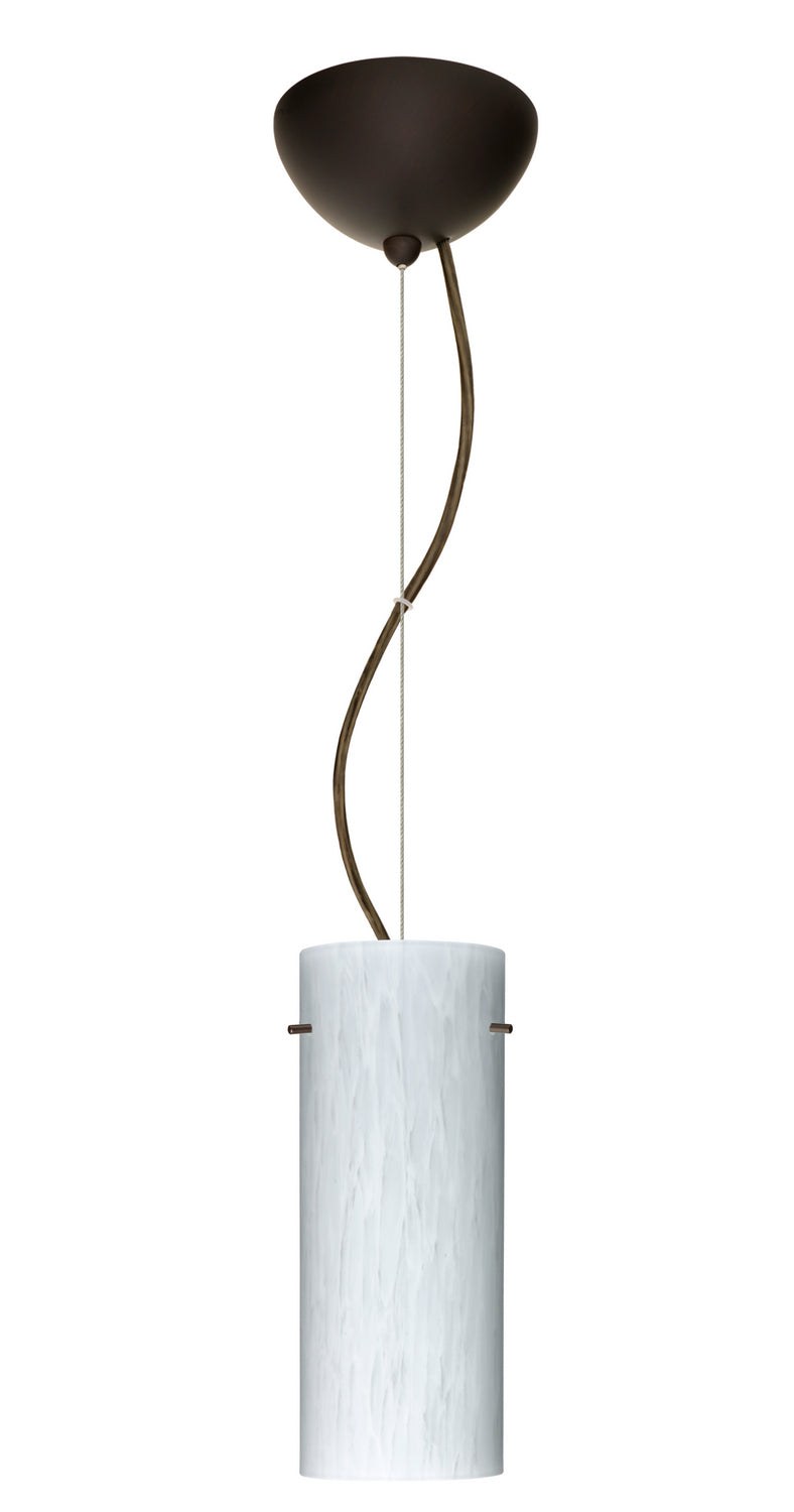 Besa 1KX-412319-LED-BR One Light Pendant, Bronze
