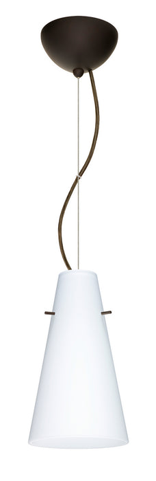 Besa 1KX-412407-LED-BR One Light Pendant, Bronze