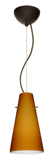 Besa 1KX-412480-LED-BR One Light Pendant, Bronze