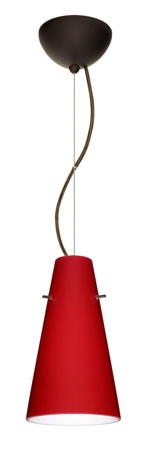 Besa 1KX-4124RM-LED-BR One Light Pendant, Bronze