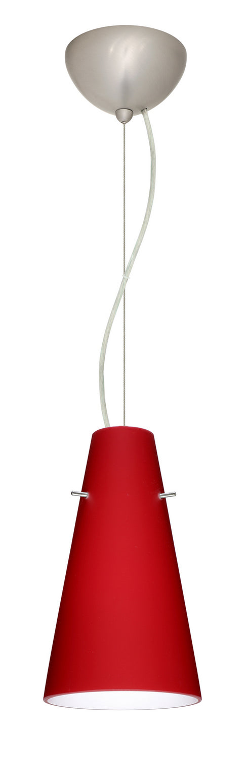 Besa 1KX-4124RM-LED-SN One Light Pendant, Satin Nickel