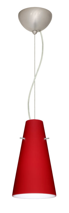 Besa 1KX-4124RM-LED-SN One Light Pendant, Satin Nickel