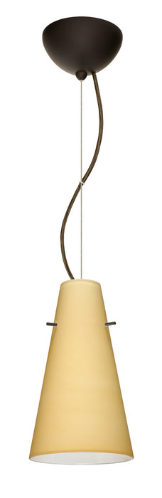 Besa 1KX-4124VM-LED-BR One Light Pendant, Bronze