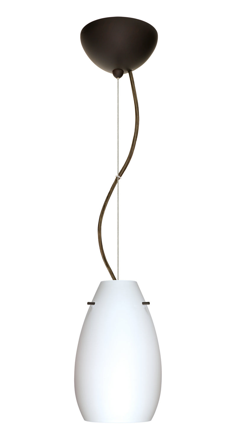 Besa 1KX-412607-LED-BR One Light Pendant, Bronze