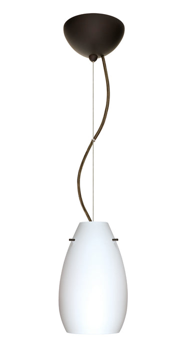 Besa 1KX-412607-LED-BR One Light Pendant, Bronze