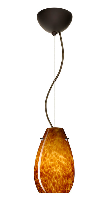 Besa 1KX-412618-LED-BR One Light Pendant, Bronze