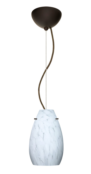 Besa 1KX-412619-LED-BR One Light Pendant, Bronze
