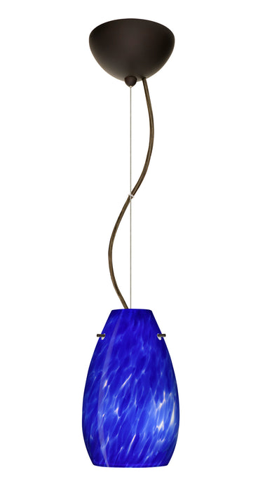 Besa 1KX-412686-LED-BR One Light Pendant, Bronze