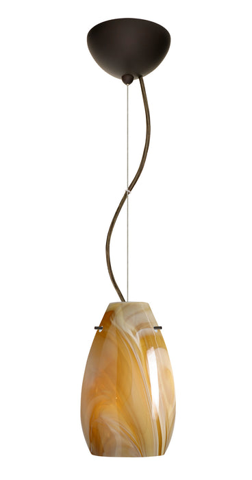 Besa 1KX-4126HN-LED-BR One Light Pendant, Bronze
