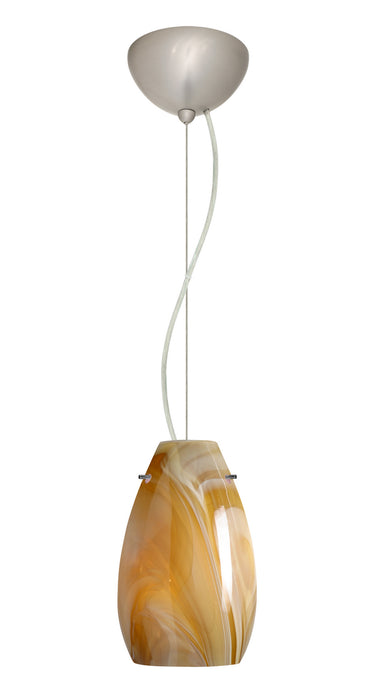 Besa 1KX-4126HN-LED-SN One Light Pendant, Satin Nickel