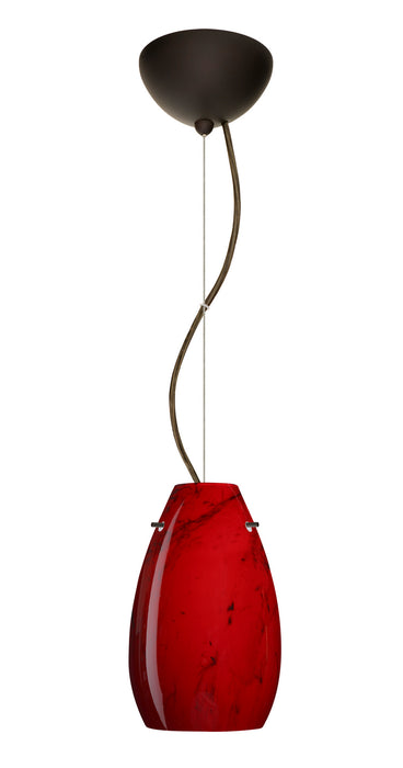 Besa 1KX-4126MA-LED-BR One Light Pendant, Bronze