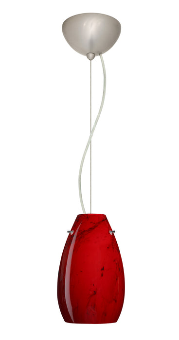 Besa 1KX-4126MA-LED-SN One Light Pendant, Satin Nickel