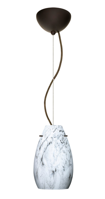 Besa 1KX-4126MG-LED-BR One Light Pendant, Bronze