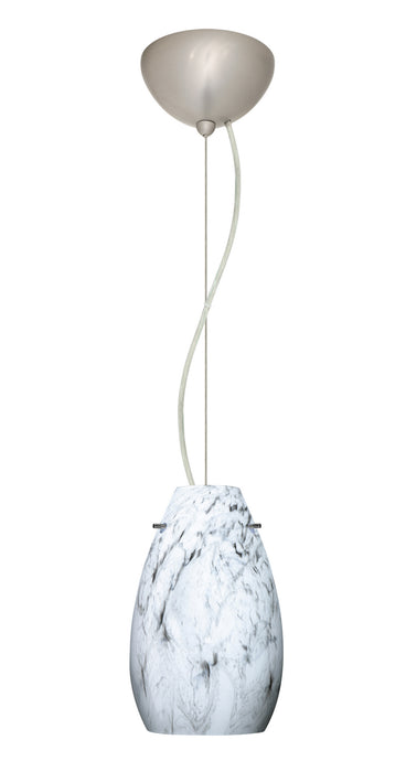 Besa 1KX-4126MG-LED-SN One Light Pendant, Satin Nickel