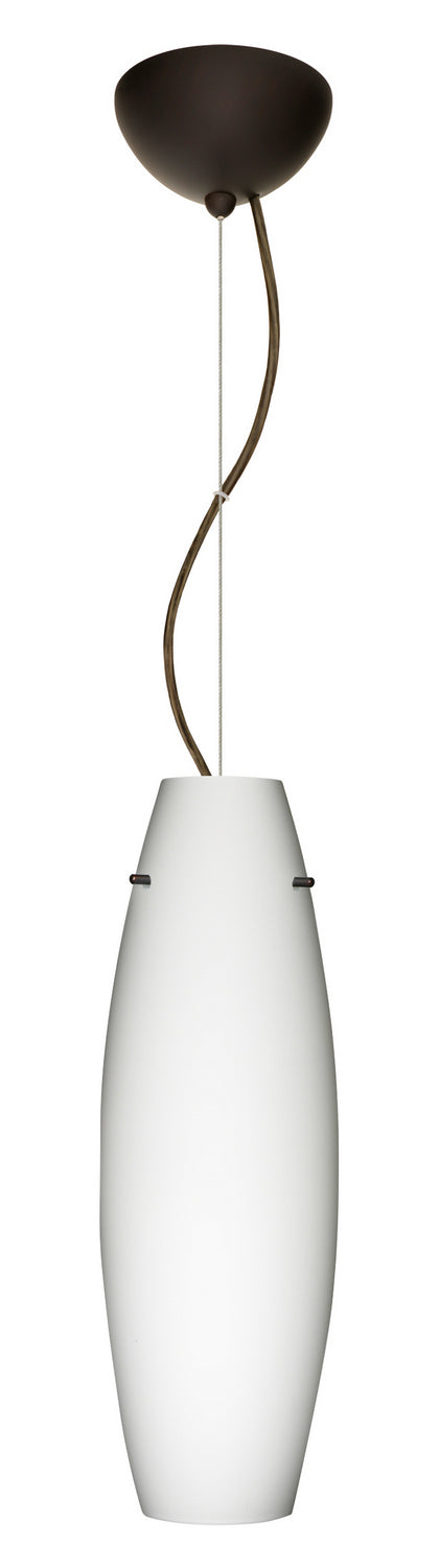 Besa 1KX-412707-LED-BR One Light Pendant, Bronze
