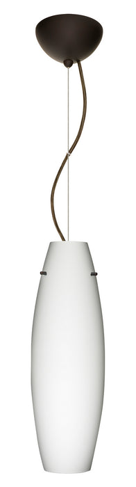 Besa 1KX-412707-LED-BR One Light Pendant, Bronze