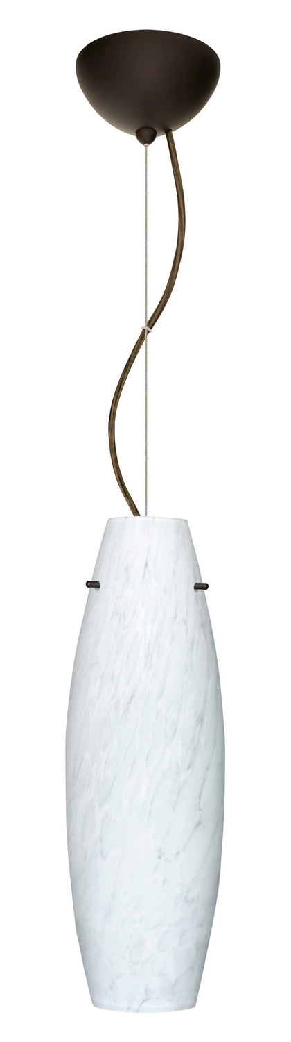 Besa 1KX-412719-LED-BR One Light Pendant, Bronze