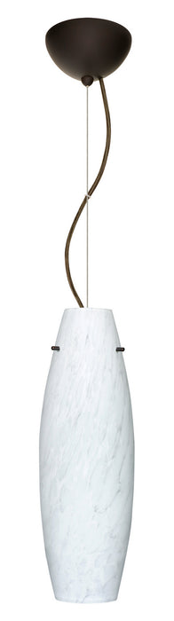 Besa 1KX-412719-LED-BR One Light Pendant, Bronze