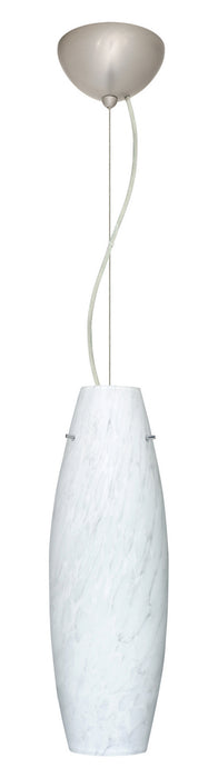 Besa 1KX-412719-LED-SN One Light Pendant, Satin Nickel