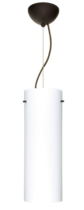 Besa 1KX-412807-LED-BR One Light Pendant, Bronze