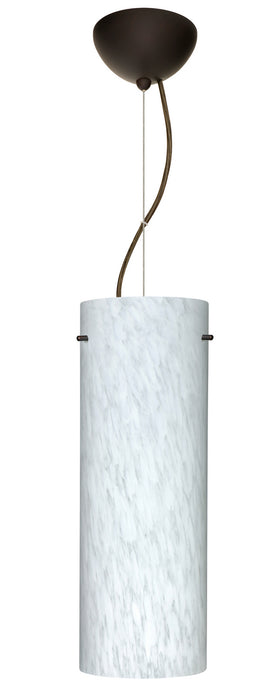 Besa 1KX-412819-LED-BR One Light Pendant, Bronze