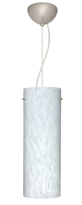 Besa 1KX-412819-LED-SN One Light Pendant, Satin Nickel
