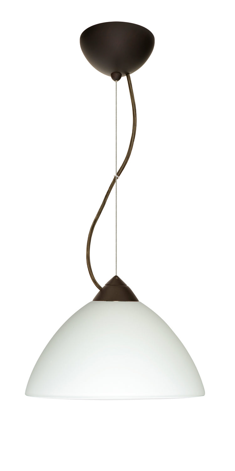 Besa 1KX-420107-LED-BR One Light Pendant, Bronze
