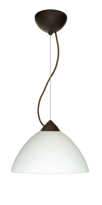 Besa 1KX-420107-LED-BR One Light Pendant, Bronze