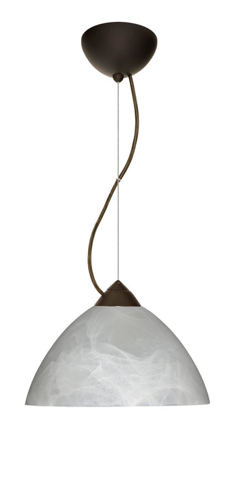 Besa 1KX-420152-LED-BR One Light Pendant, Bronze