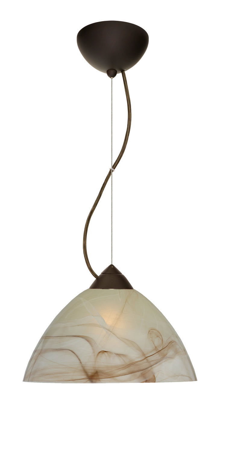 Besa 1KX-420183-LED-BR One Light Pendant, Bronze