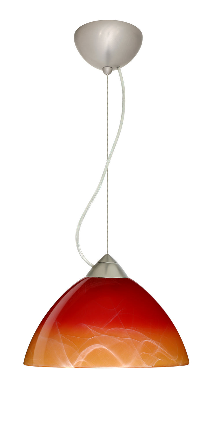 Besa 1KX-4201SL-LED-SN One Light Pendant, Satin Nickel