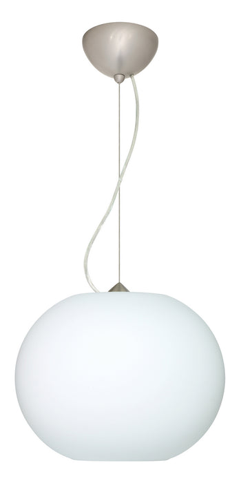 Besa 1KX-477507-LED-SN One Light Pendant, Satin Nickel